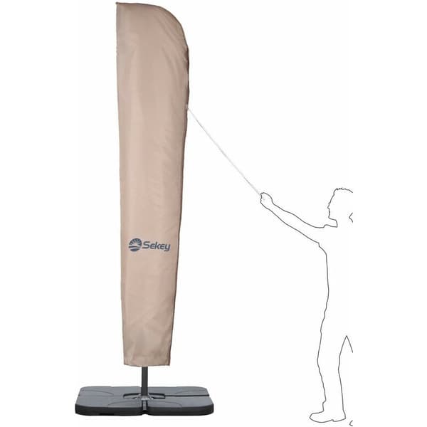 Pölysuoja ulkoparasolille - Suojapeite 265*70*48CM, Khaki - 210D vedenpitävä