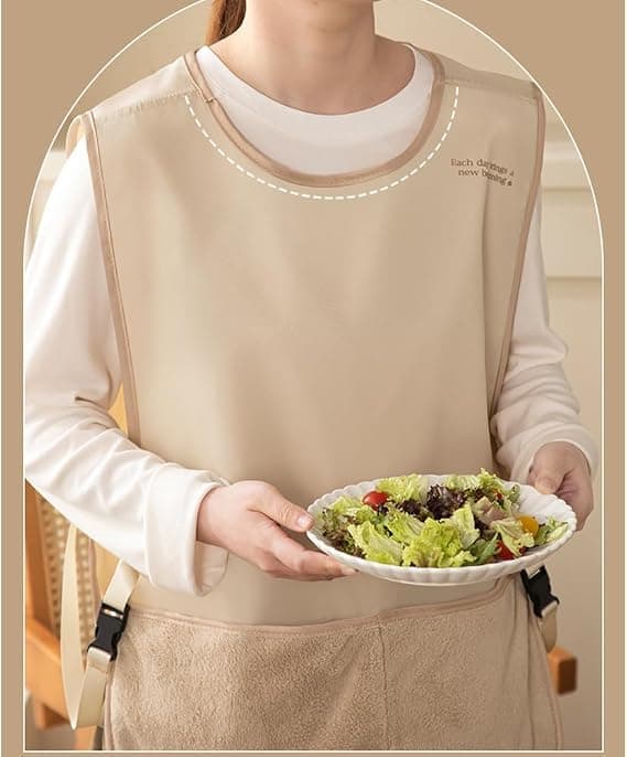 Professional Kitchen Apron with Two Pockets, Adjustable Strap, Unisex, Water-Resistant, Large Pockets for Men and Women, 50x70cm