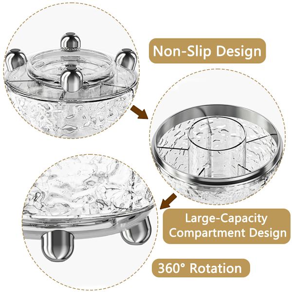 Sminkborste arrangör Swivel dammtät lock arrangör låda byrå hylla
