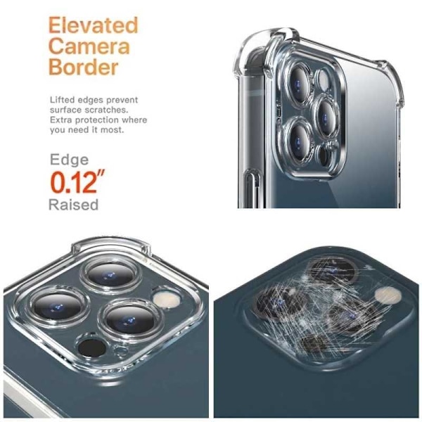 Stöttåligt Skal med Kortfack Förstärkta Hörn iPhone 13 Transparent