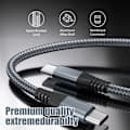 USB-C Charging Cable 60W Fast Charging, Compatible with iPhone 15/Plus/Pro Max, Samsung Galaxy S24/S23/S22, Pixel 7 Pro Grey 3m Grey 3m