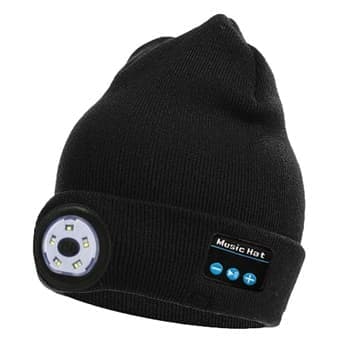 Unisex Strikket Bluetooth Hue med LED-lys - Sort Sort sort
