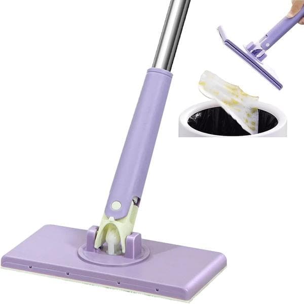 Automatisk Mini Moppe med Klududskiftning – 360° Rotation Dovne Moppe Gulvrenser | Hjemmerengøringsmoppe