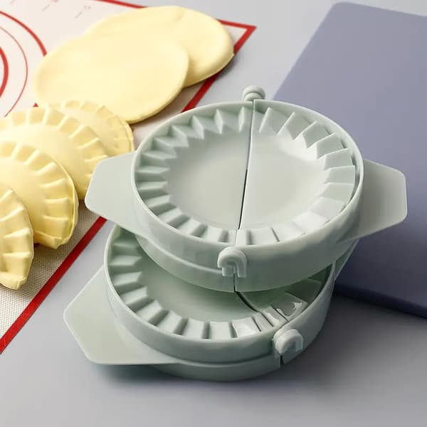 2-i-1 Dumpling Maker Press, Dumpling Skin Maker Machine, Multifunksjonell DIY Manuell Empanada Press, Blå Blue