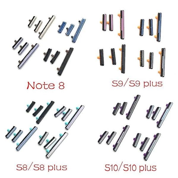 Ny strömknapp och volymknapp för Samsung Galaxy Note 8 S8 S9 S10 Plus note 8 gold note 8 gold