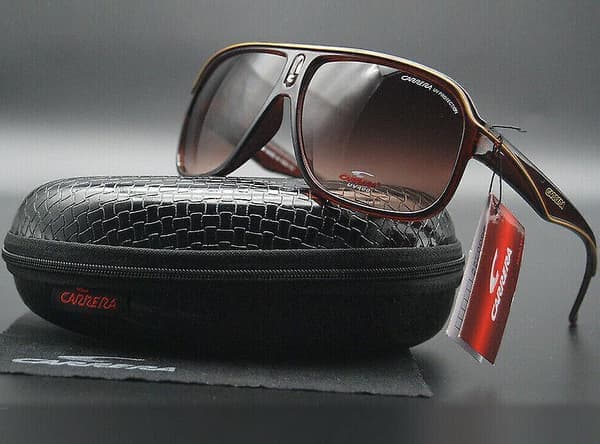 Herrsolglasögon Mode Carrera Ruthenium Pilot Gradient Lins Glasögon+Box [kk] (utan box) Brun