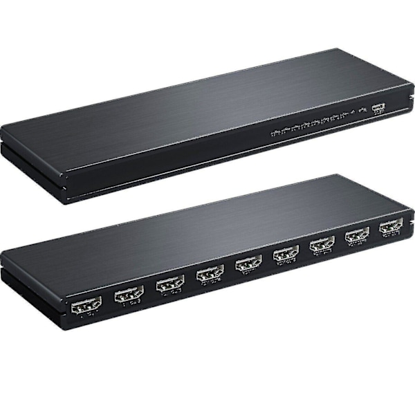 2024 8-portars 1 in 8 ut 1x8 HDMI-splitter ljudvideo 1080p Hub för HD HDTV 4k 3d Dvd Ft