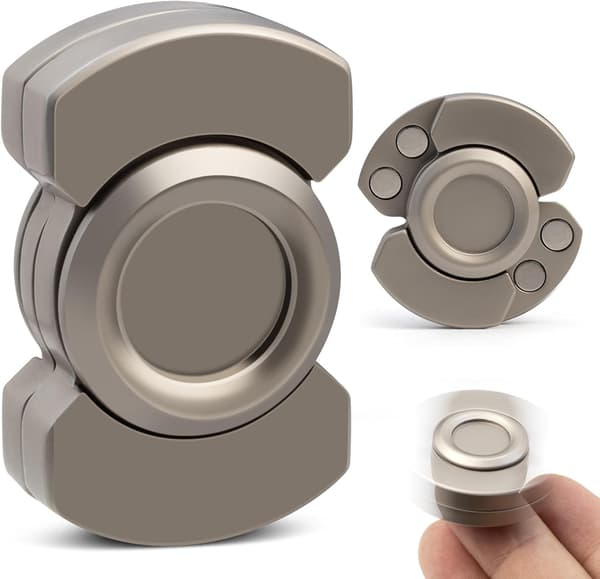 3-i-1 Fidget-leker for voksne: Spinn, Slider Silver