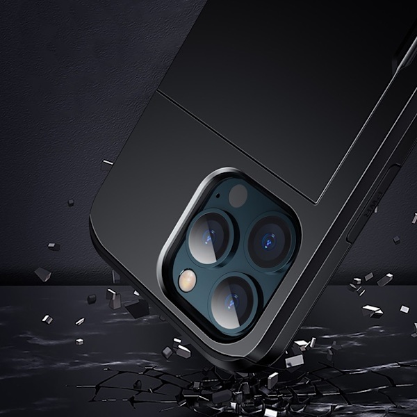 2PCS Telefonfodral Kreditkortsfack Glidande Dold Skyddande Skal Baksida för iPhone 14