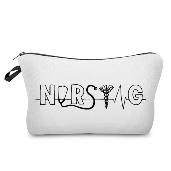 Tecknad Print Sjuksköterska Kosmetikväska Sjukhus Läkare Present Sminkväska Resor Mini Toalettväska Damväska Organizer Insats hz6987 Nurse Bag hz6987 Nurse Bag