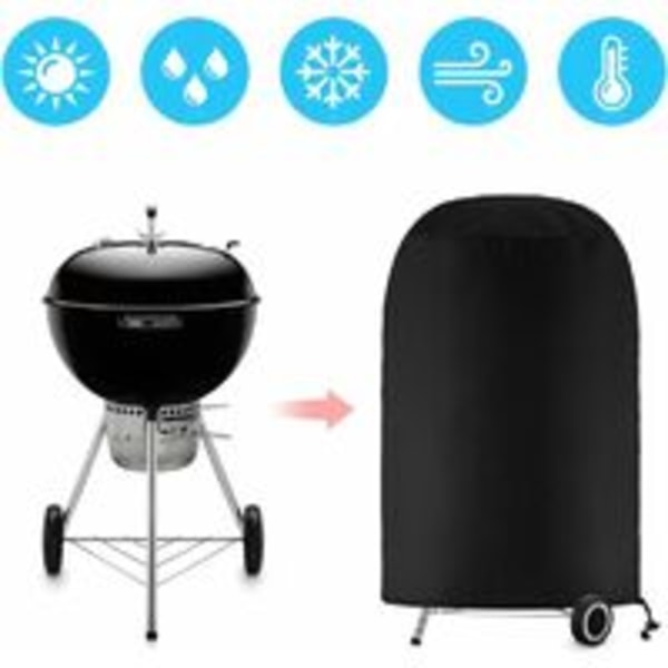 Skyddande grillöverdrag, runt grillskydd presenning BBQ skyddande presenning vattentät anti-UV-överdrag (70 x 70 cm),