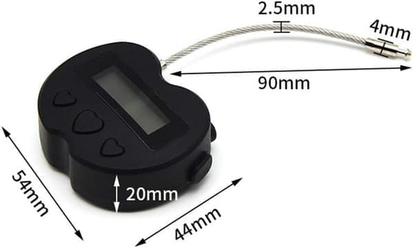 Tidslås LCD-display Tidslås Multifunktionel elektronisk timer USB genopladelig timerhængelås (sort)