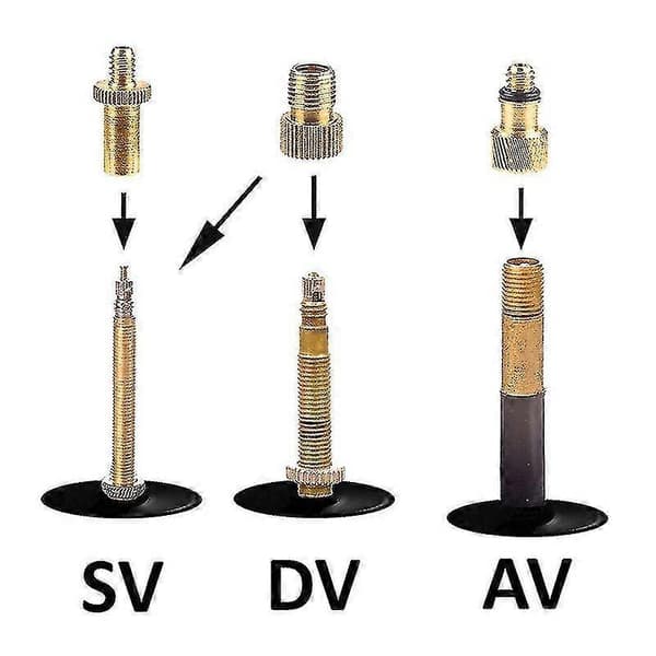 Ventiladaptersett 12 stk Sykkel Bilventiladaptersett for luftkompressor sykkel
