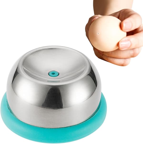 Egghullstikker, eggeåpner i rustfritt stål, halvautomatisk eggehullseparator for hardkokt egg, blå Blue
