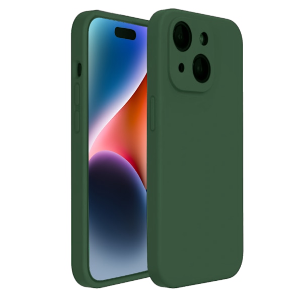 iPhone 14 Matt Grönt Skal - Med Kameraskydd