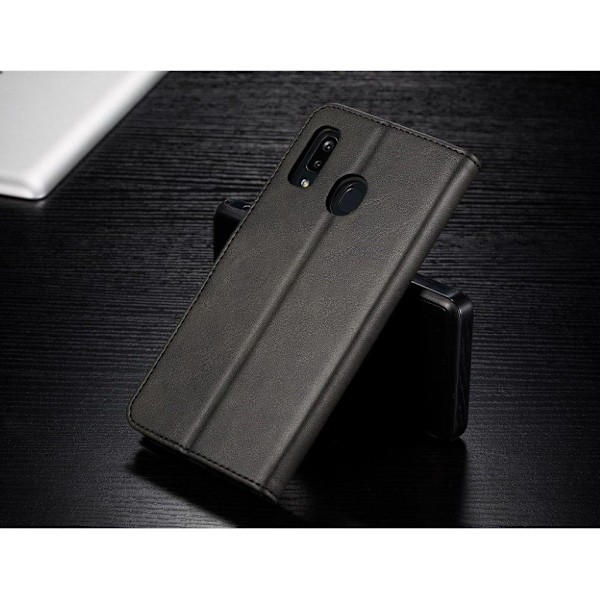 LC.Imeeke läder Samsung Galaxy A40 fodral - Svart Svart