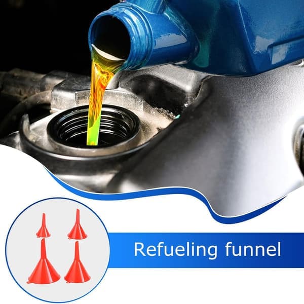 4-piece PP Funnel Set for Filling Bottles or Containers 4 Different Sizes Multi-functional Wide Mouth Funnels
