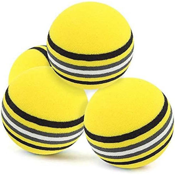 20 st skumgummi golf träningsbollar - svamp golf träningsboll regnbåge svampboll mjuk för inomhus- eller utomhusträning, gul