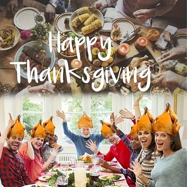 Morsom kalkunlår kokkehatt til Thanksgiving