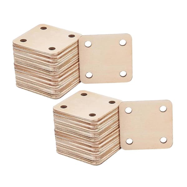 Trævævekort, sæt med kort til tabletvævning, 5x5 cm, håndlavede trævævekort 24 Pieces