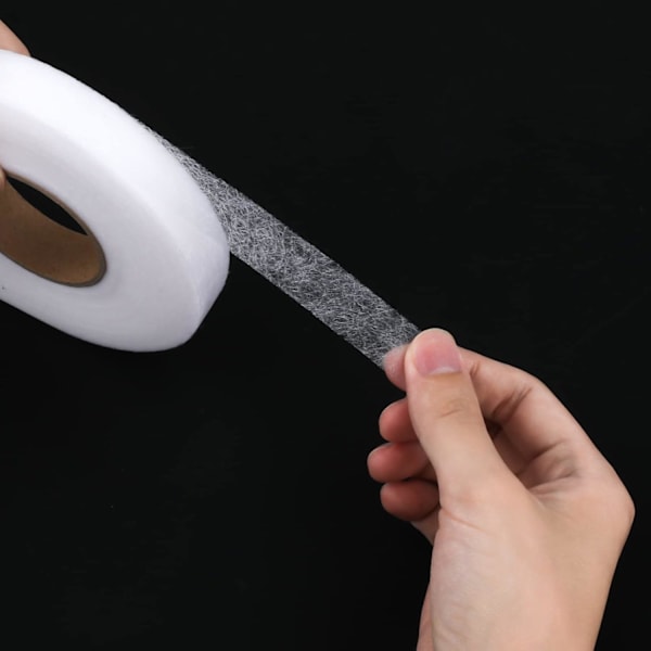 Rullar 70 meter strykjärnsband, fållband för strykning av trasiga kläder jeans byxor kjol (svart 1,5 cm, vit 2 cm i bredd)