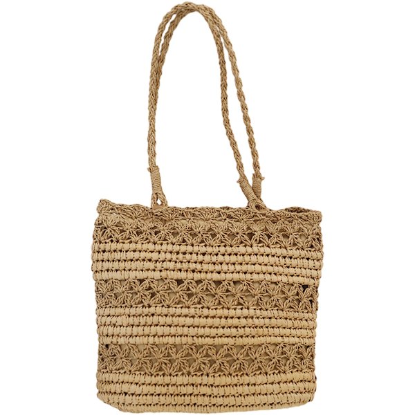 Kvinnor Halm Vävd Handgjord Vävning Axelväska, Handväska Halm Handväska, Sommar Strand Tote Handväska