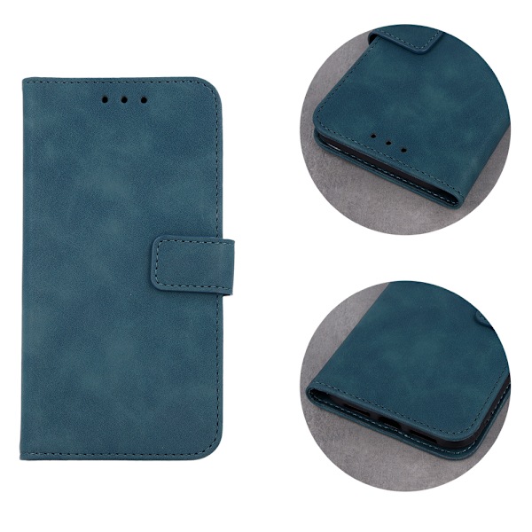 Smart Velvet-fodral för iPhone 14 6,1" blågrön blå