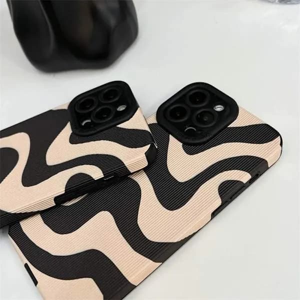 Stylish, Simple, and Cute Zebra Print Phone Case for iPhone 15
