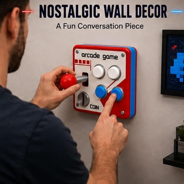 Retro Arcade Switch Panel, Fightstick Kit med Joystick