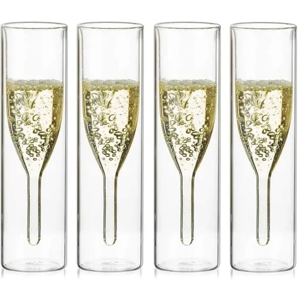 Champagneglas - Borosilikatglas - Sæt med 4 - 115 ml