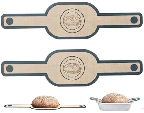 To silikone bageunderlag til brød, bageplader og dej – genanvendelige non-stick bageunderlag, 56 x 15 cm
