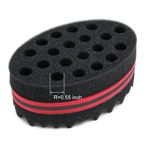 2 st små hål hår tvinnar svamp frisör borste för dreads låsning twist afro curl spole kam vård verktyg