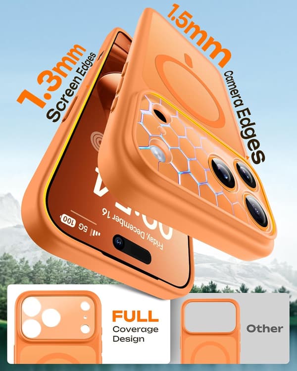 MagSafe-kompatibelt etui til iPhone 17 Pro 6,3 tommer (Orange-iPhone 17 pro)