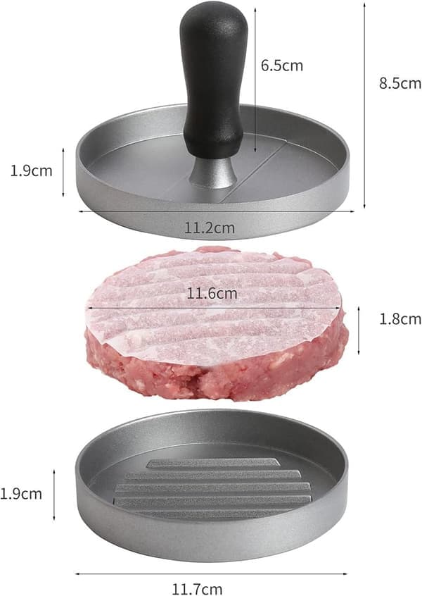 Non-Stick Burgerpress med 100 Vaxpapper