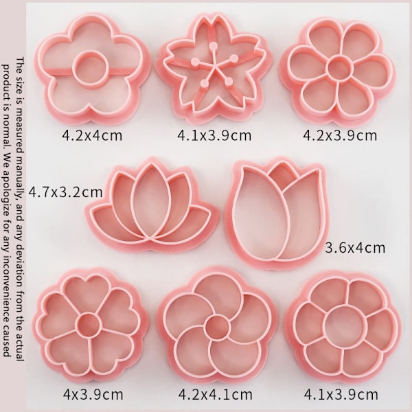 8st/ Set Blomma Form Cookie Form Cookie ter Baking Tools Party