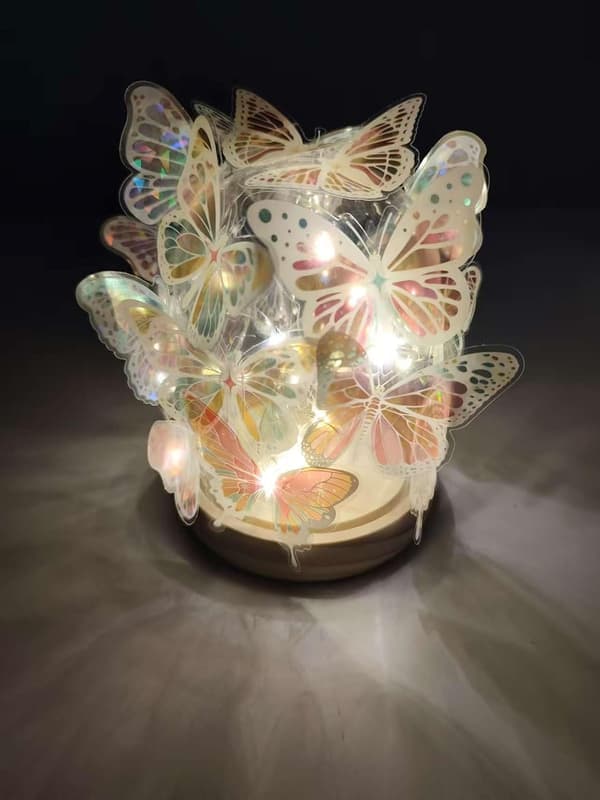 Butterfly Atmosphere Lamp Bedside Lamp Decorative Small Table Lamp DIY Butterfly Lamp Battery Powered Night Light Gift for Daughter or Mom