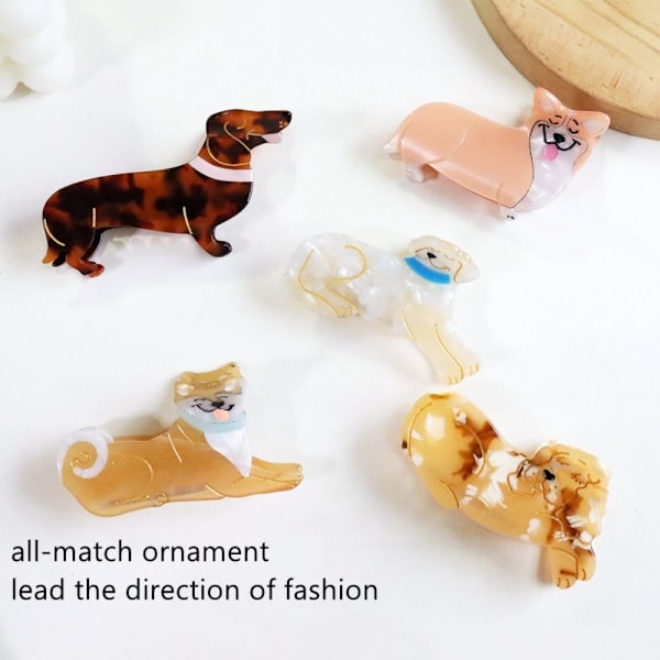 Acetat Hårklo Clips Shark Clip BEAGLE BEAGLE Beagle Beagle