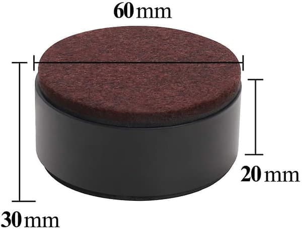 Møbelbase 3cm Karbonstål Møbelhever, 6cm Karbonstål Senghever