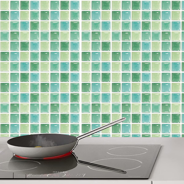 30 st självhäftande badrumsväggplattor mosaikplattor dekal 10x10cm