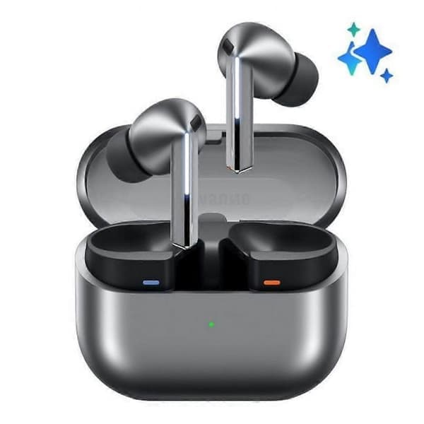 Galaxy Buds 3 Pro AI True Wireless Bluetooth-hörlurar, brusreducering, ljudoptimering, omdesignad komfortpassform, silver