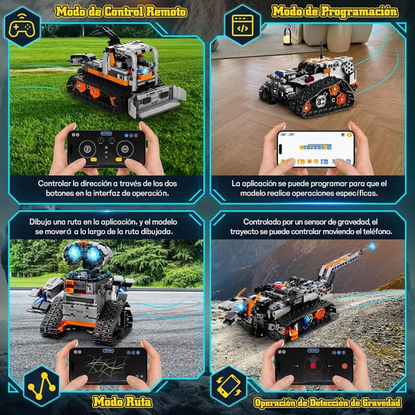 5-i-1 programmerbar robot för barn med app och fjärrkontroll