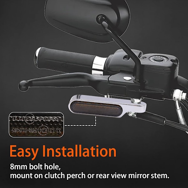 2st Mini LED blinkers för motorcyklar - Universal 12V sekventiell blinkers
