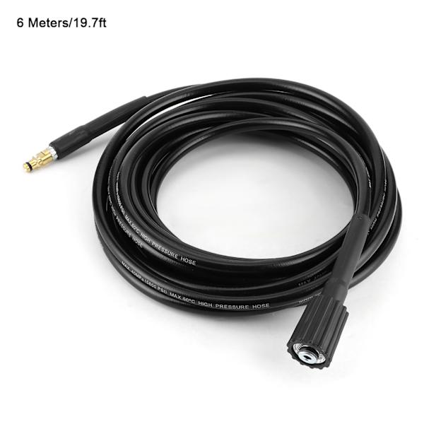 40MPa/5800PSI Autotvättsslang Högtryckstvätt Vattenslang i gummi Passar för Karcher K2 K3 K4 K5 6 meter/19,7 fot