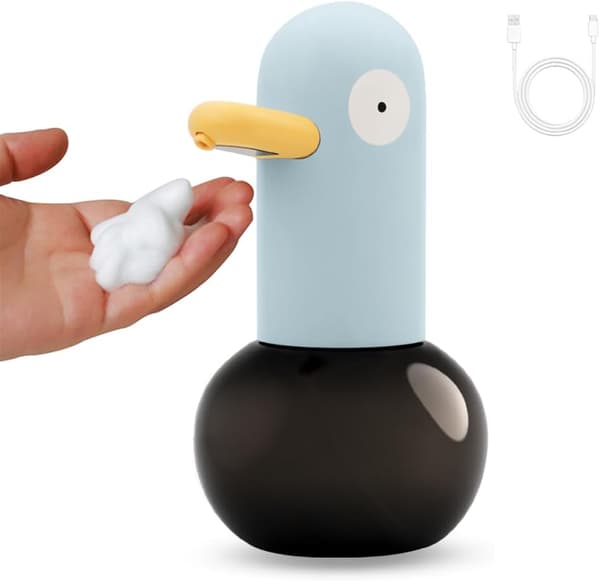 400 ml andeformet automatisk skumsæbedispenser, kontaktfri skumsæbedispenser, USB-genopladelig.