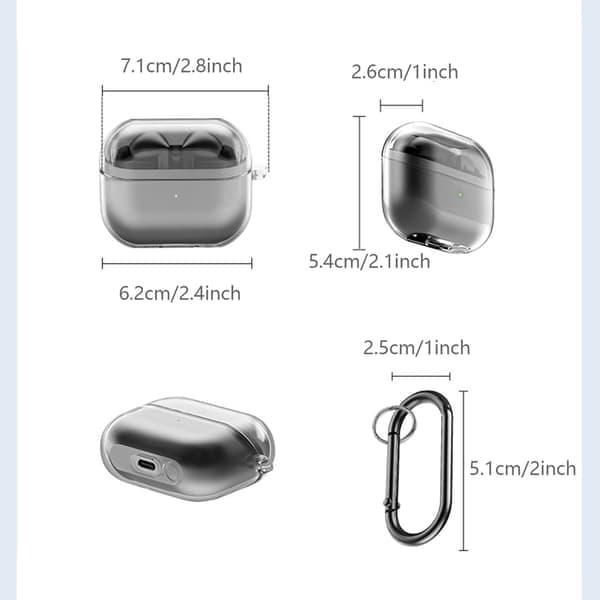 Samsung Galaxy Buds 3/Buds 3 Pro skyddsfodral (med karbinhake)