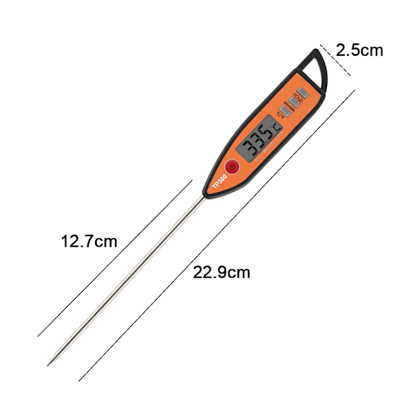 Digital Vatten Termometer för Vätska, Stearinljus, Omedelbar Avläsning med Vattentät för Mat, Kött, Mjölk, Lång Sond