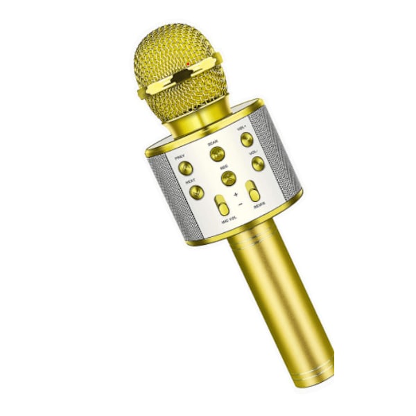 Karaoke Mikrofon med Högtalare och Bluetooth Guld Guld