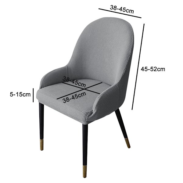 Stretch Fit matstolsöverdrag, återanvändbara tvättbara mjuka spandex lutande fåtöljöverdrag kurvformade hemmatstolsöverdrag matbord stolsöverdrag