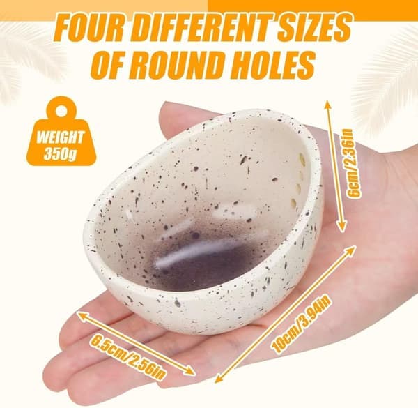 New 2026 Handmade Ceramic Herb Stripping Bowl - Herb Stripper Bowl, Efficient Herb Stripping Cup (for Salads and Cooking), Ceramic Kitchen Utensil