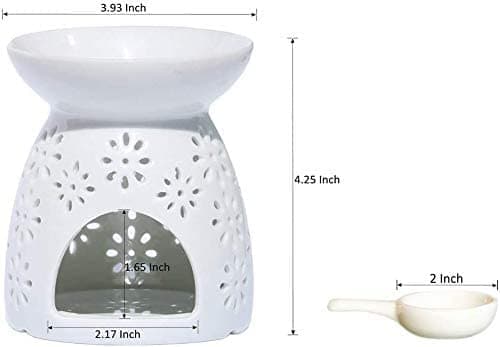 Keramisk diffuser/diffuser for eteriske oljer med telys keramisk oljediffuser/brenner for eteriske oljer/aromadiffuser for hjem, kontor og toaletter